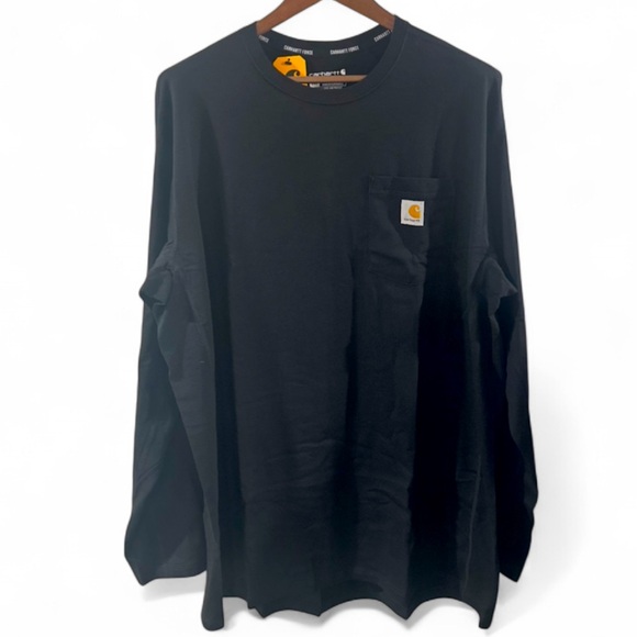 Carhartt Other - NWT Men’s Carhartt Force Black Relaxed Fit Long Sleeve Pocket T-Shirt Size 2XL